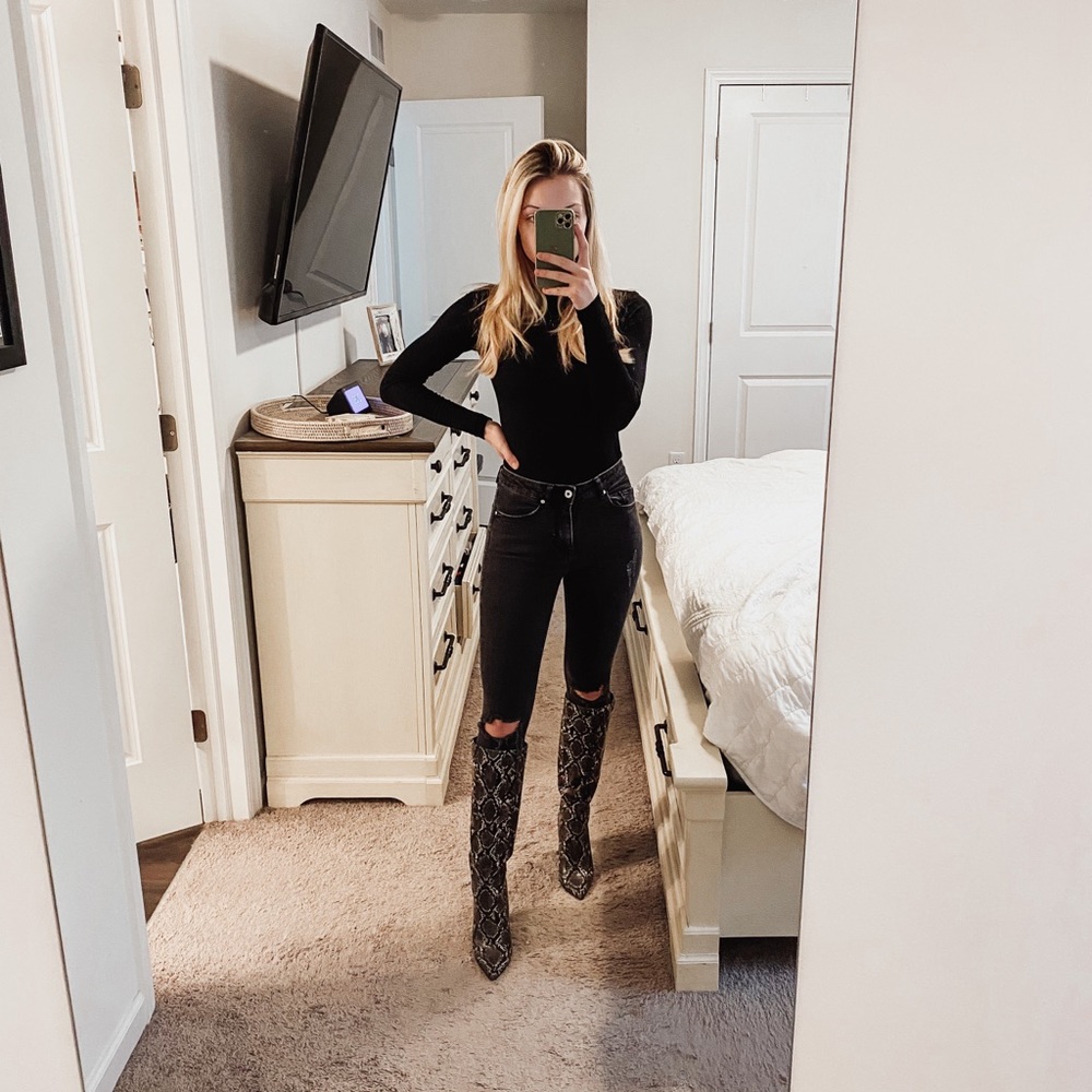 Steve Madden Mid-Calf Snake Boots